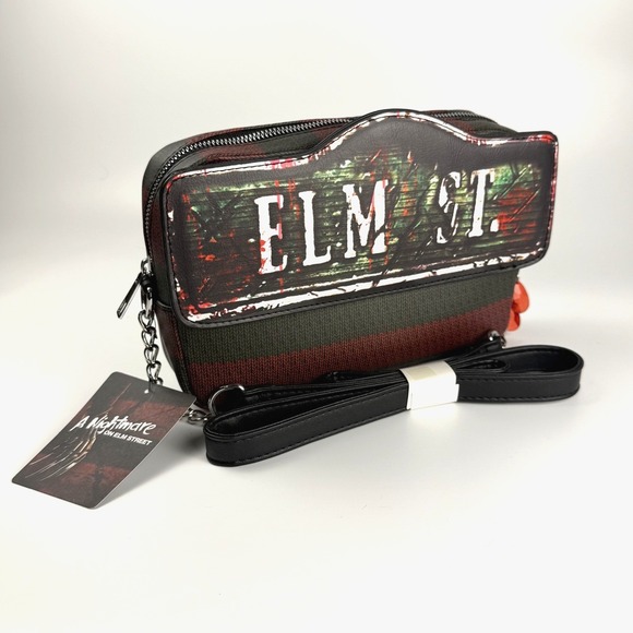 Spirit Halloween Nightmare Elm On Street Freddy Krueger Crossbody Bag Purse NWT